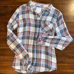 Thread & Supply Plaid Button-Up Shirt - Blue, Pink, White